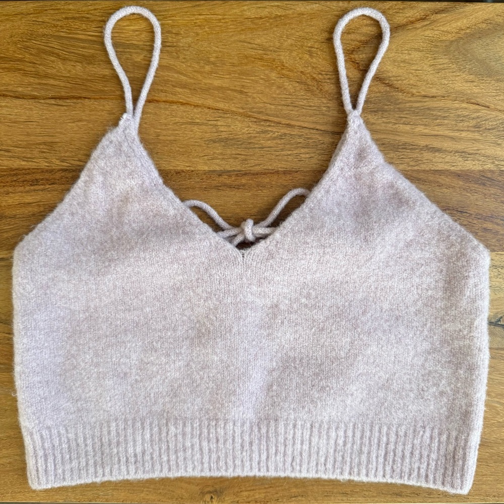 Zara Lilac Knit Crop Top